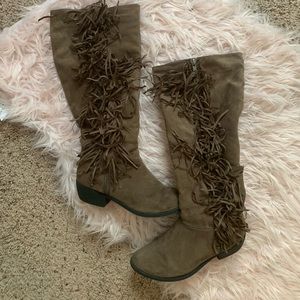 Charlotte Russe ruffle boots
